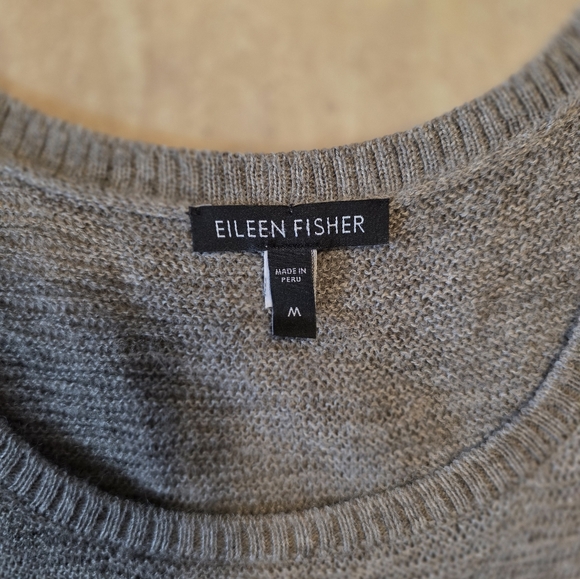 EILEEN FISHER Gray 100% Alpaca Open Front Cardigan Set Sz M EUC - Picture 12 of 16